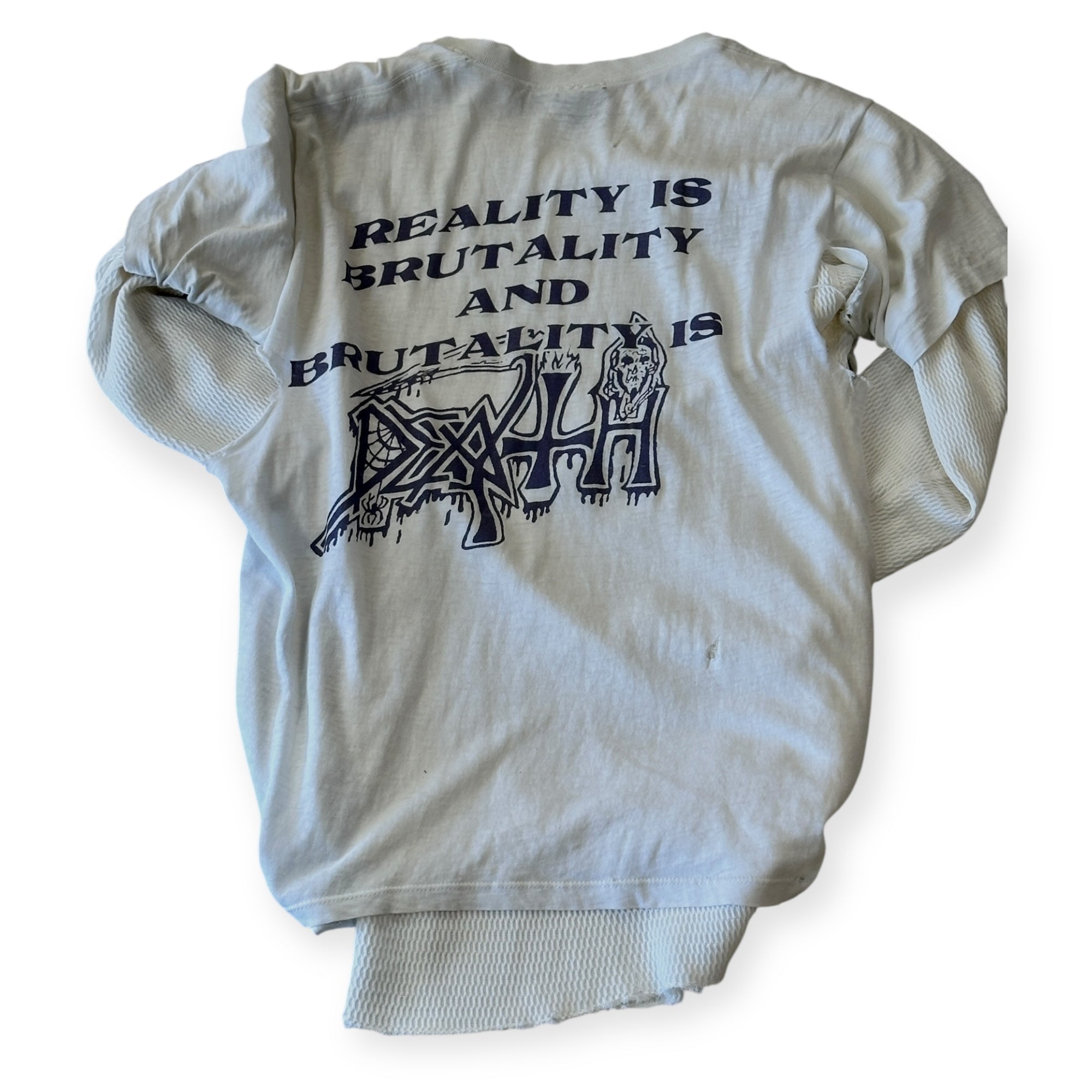 Thrashed Vintage "Death" Tee with Vintage Thermal