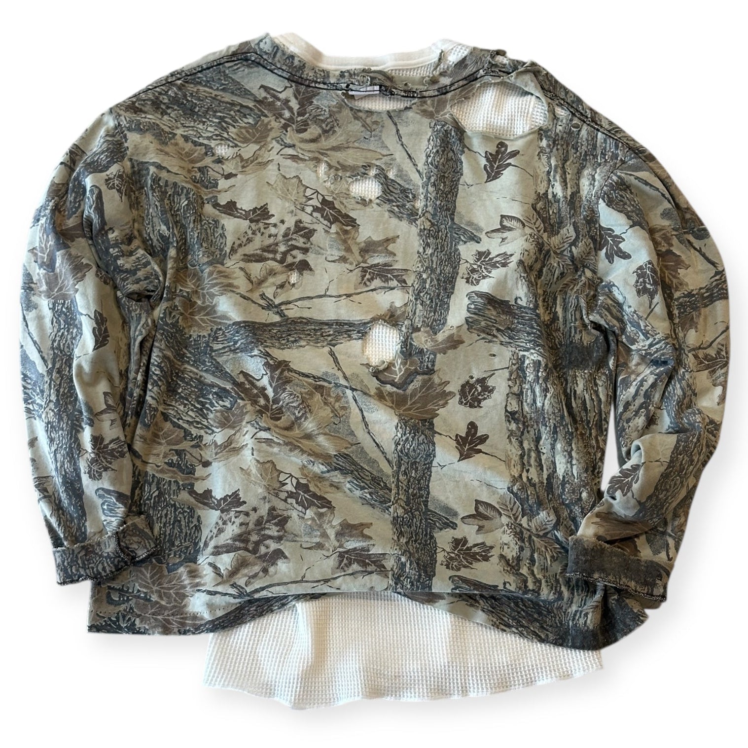Thrashed Single Stitch Real Tree w Vintage Thermal