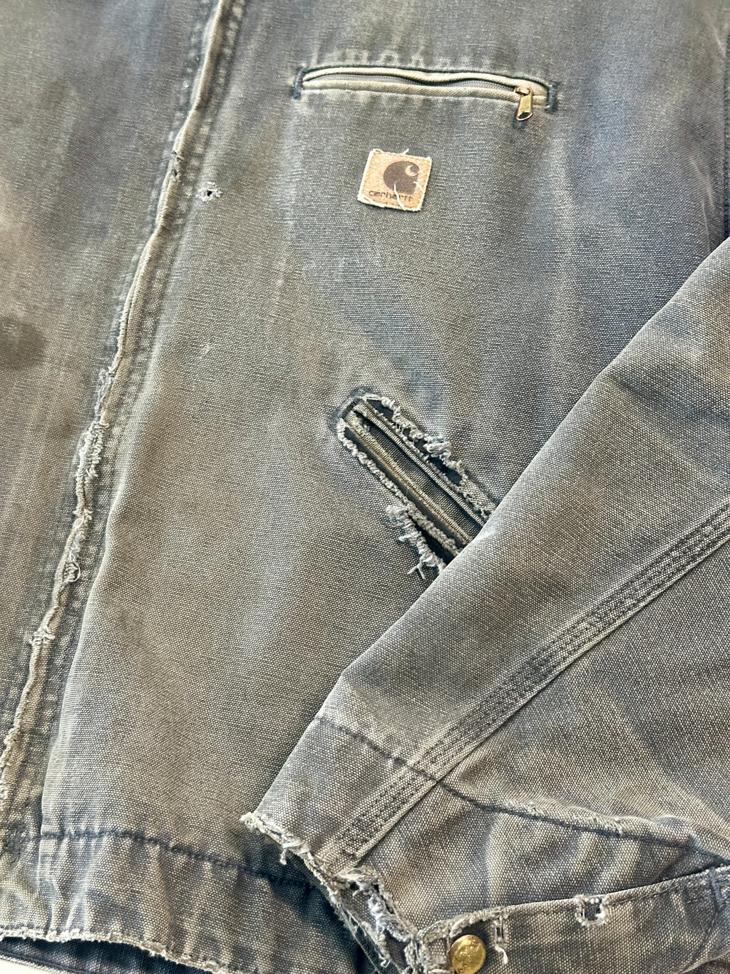 Distressed Vintage Two Tone Wool Lined Carhartt