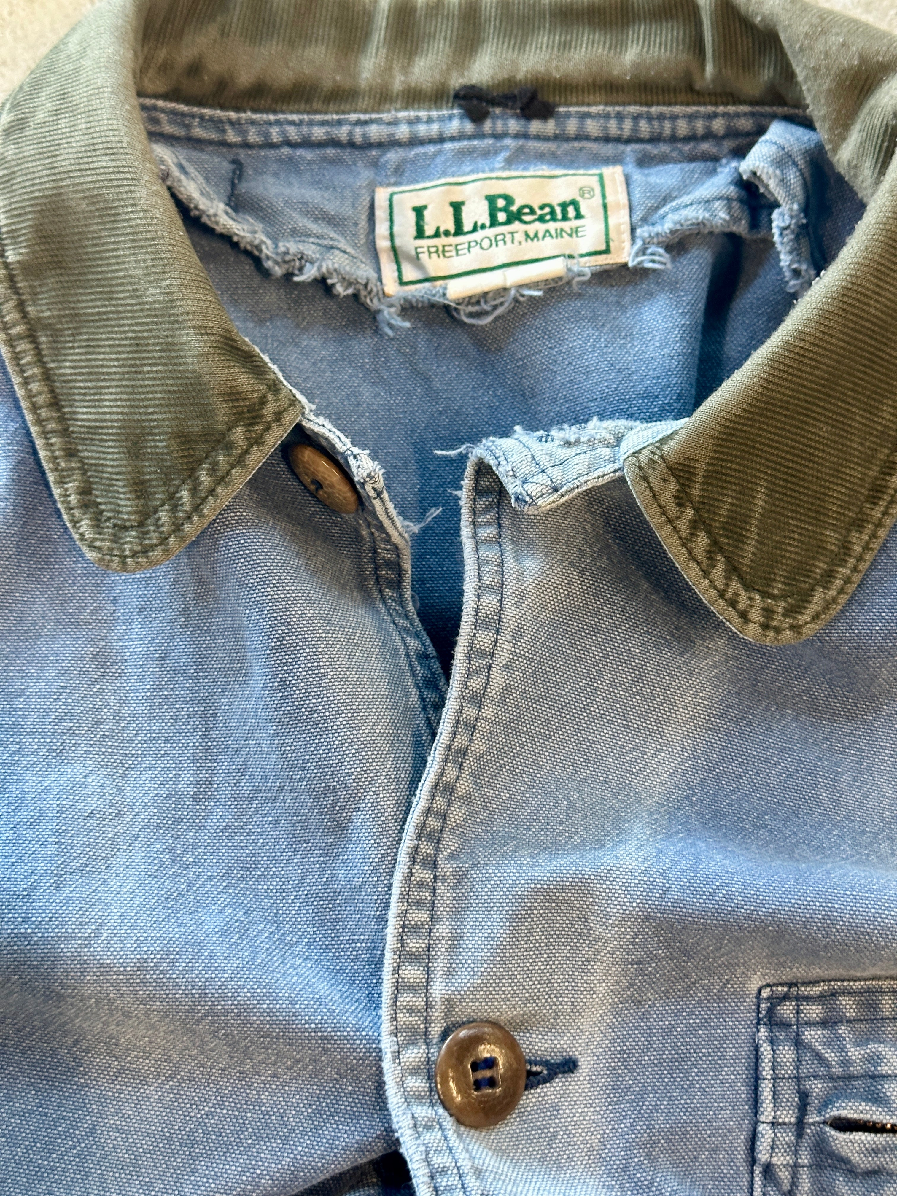 Thrashed & Repaired LL Bean Barn Coat