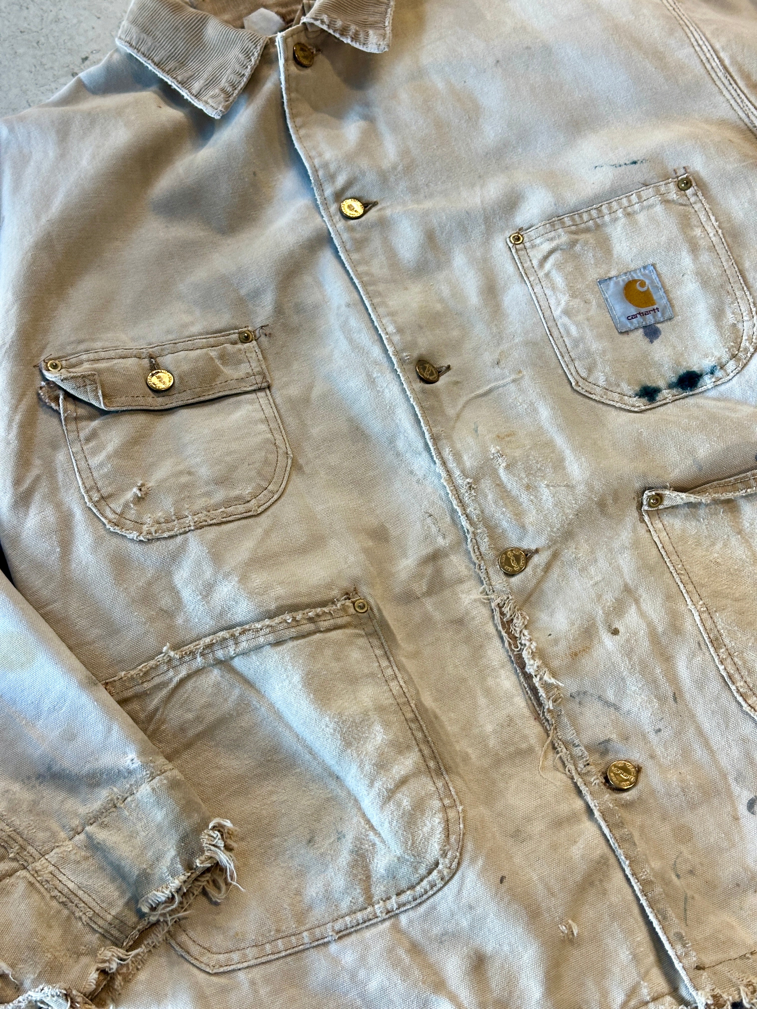 Distressed Blanket Lined Carhartt Chore Coat