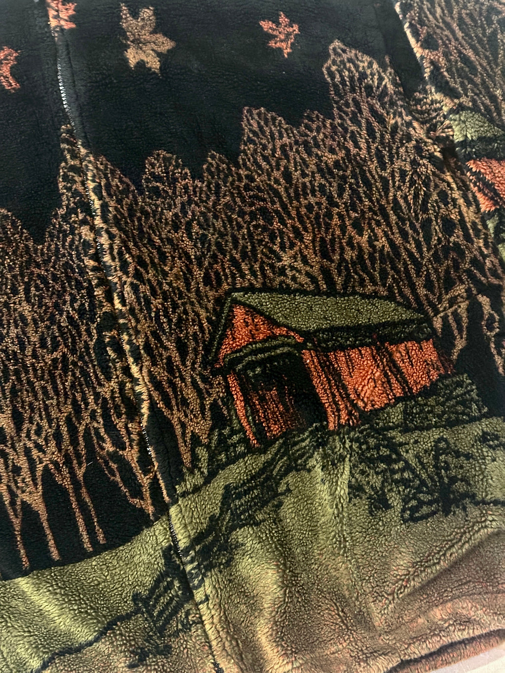 Vintage Black Mountain Cabin Fleece