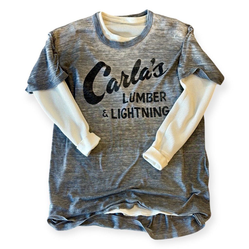Sheer Vintage Tee / Vintage Henley Combo